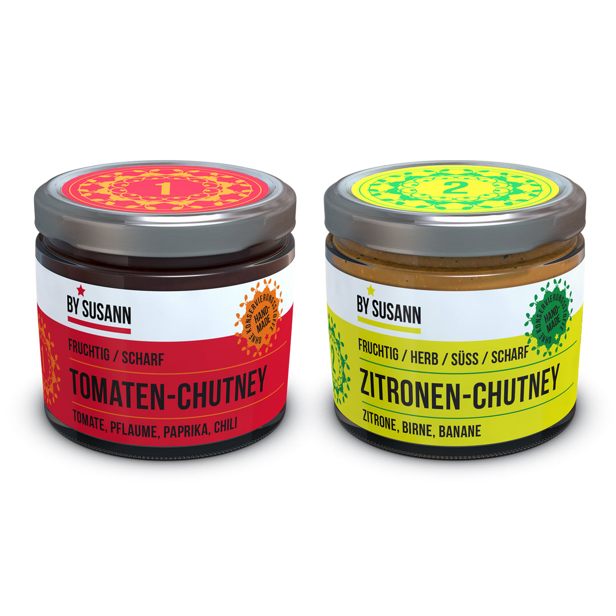 2er Probier-Chutney-Set 1 von BySusann: Tomaten-Chutney und Zitronen-Chutney